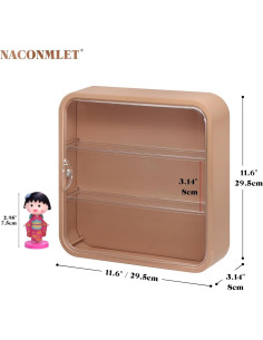 Caja de Exhibición LED Naconmlet 3 Niveles ABS para Figuras 2