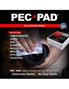 Toallitas PEC-PAD Ultra Suave 10x10cm para Lentes - 200 Hojas 2