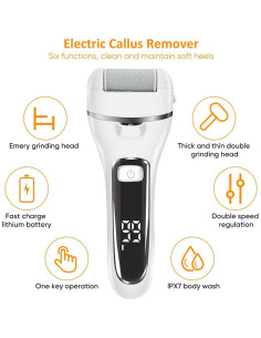 Removedor de Callos Eléctrico Syver con Kit de Pedicura 10 Piezas 2