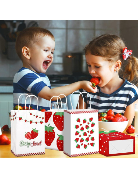 Bolsas de Fiesta de Fresa Outus - 24 Pcs 21x15x8 cm