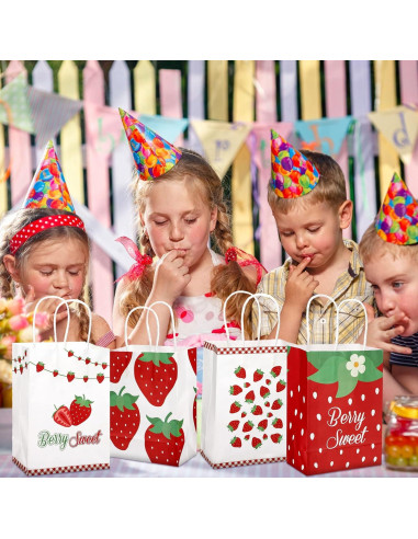Bolsas de Fiesta de Fresa Outus - 24 Pcs 21x15x8 cm