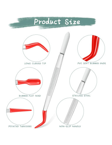 Juego de Pinzas con Puntas de Goma Honoson - 3 Piezas