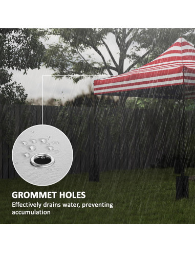 Cubierta de Reemplazo Outsunny 10x10 UPF50+ Bandera Americana