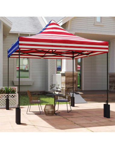 Cubierta de Reemplazo Outsunny 10x10 UPF50+ Bandera Americana