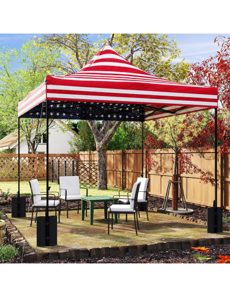 Cubierta de Reemplazo Outsunny 10x10 UPF50+ Bandera Americana