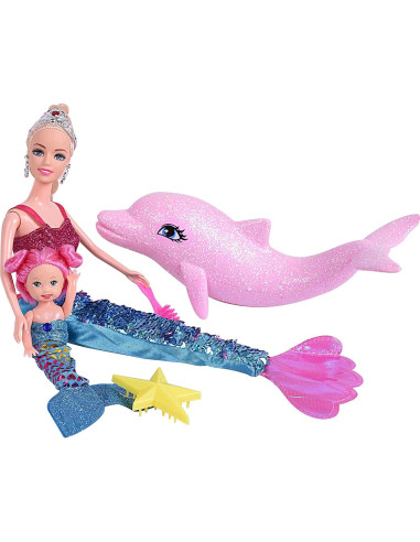 Conjunto de Juguete Muñeca Princesa Sirena Bettina 30 cm