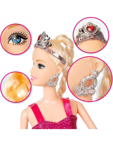 Conjunto de Juguete Muñeca Princesa Sirena Bettina 30 cm