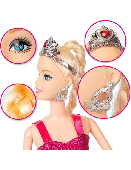 Conjunto de Juguete Muñeca Princesa Sirena Bettina 30 cm