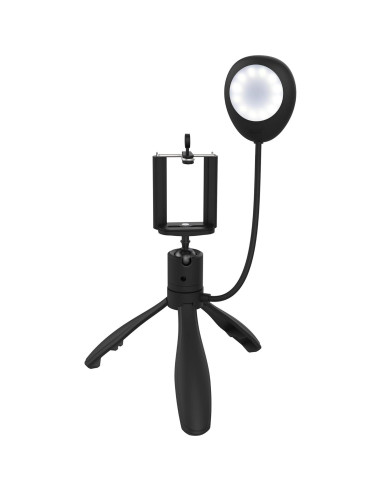 Montaje de Selfie LED Xtreme 2 en 1 con Trípode y 3 Niveles de Iluminación