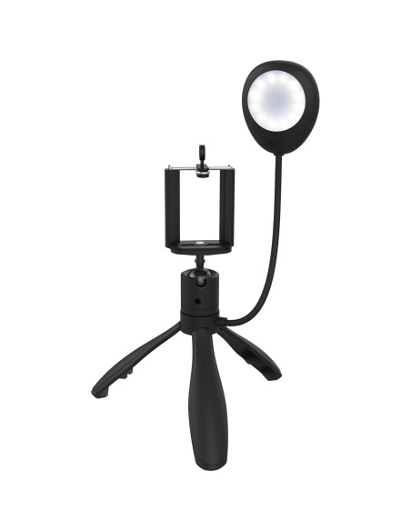 Montaje de Selfie LED Xtreme 2 en 1 con Trípode y 3 Niveles de Iluminación