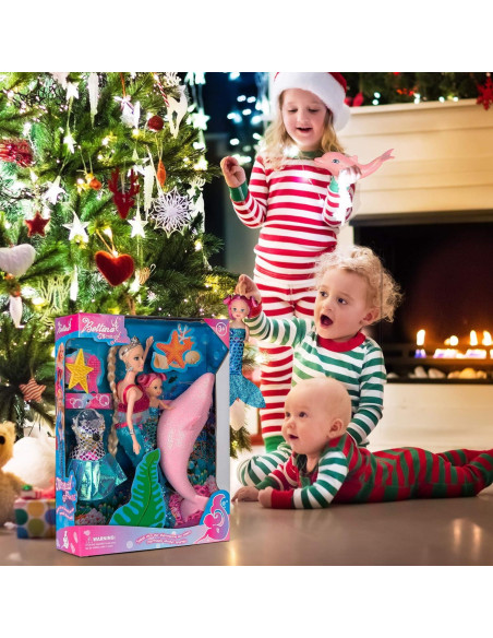 Conjunto de Juguete Muñeca Princesa Sirena Bettina 30 cm