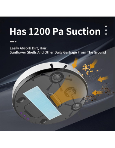 Robot Aspiradora y Trapeador ERGJDLTHM Caqui Oscuro