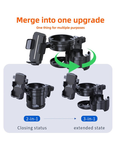 Soporte para Tazas Universal Elecphbo 4-en-1 Ajustable 360