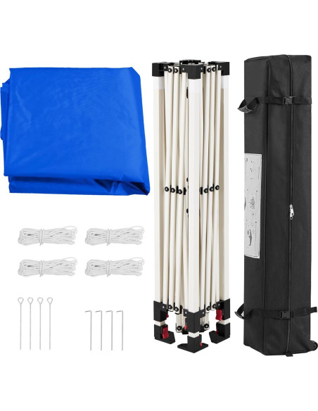 Carpa Plegable Yaheetech 6.6x6.6m Azul con Ventilación