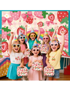 Cajas de Regalo de Cumpleaños Fresa Rosa CNMOAOAGS 12 Pcs 2