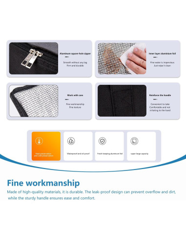 Bolsa de Compras Grande Aislada Reutilizable 2 Piezas