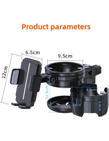 Soporte para Tazas Universal Elecphbo 4-en-1 Ajustable 360