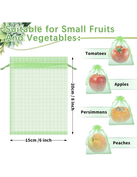Bolsas de Protección para Frutas Boao 200 Pcs 15x20 cm Bolsas de Protección para Frutas Boao 200 Pcs 15x20 cm