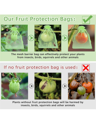 Bolsas de Protección para Frutas Boao 200 Pcs 15x20 cm