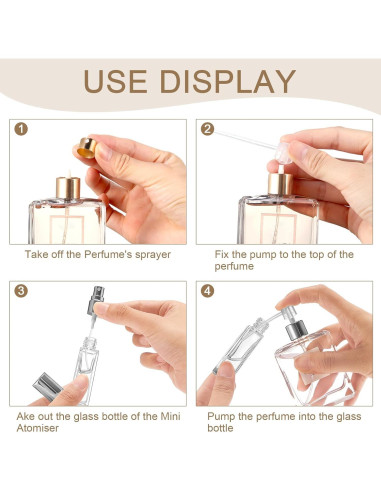 30 Botellas de Perfume de Vidrio Reutilizables 20 ml Domensi