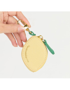 Monedero Limón Mini con Llavero - Billetera Amarillo Verde 2