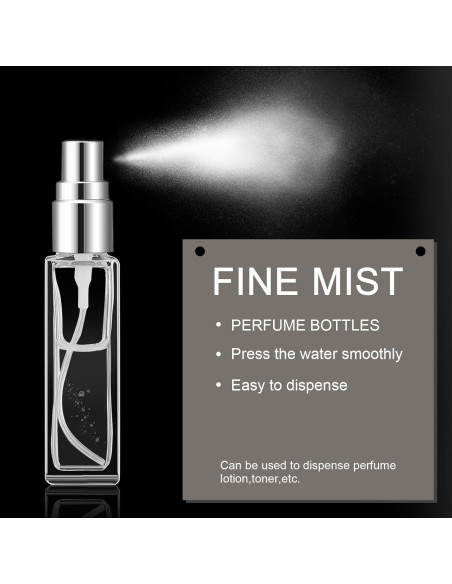 30 Botellas de Perfume de Vidrio Reutilizables 20 ml Domensi