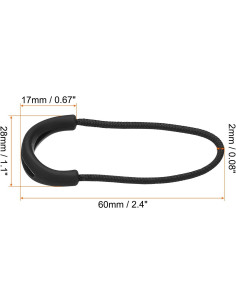 Tiradores de Cremallera PATIKIL, Paquete de 10, Negro 2