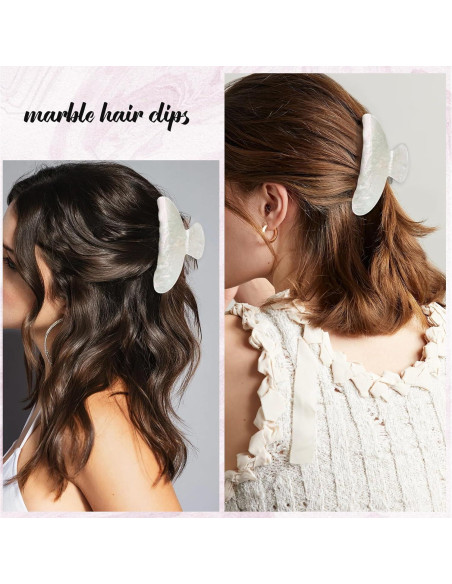 Pinza de cabello mediana AIUPUOC blanca para cabello fino Pinza de cabello mediana AIUPUOC blanca para cabello fino