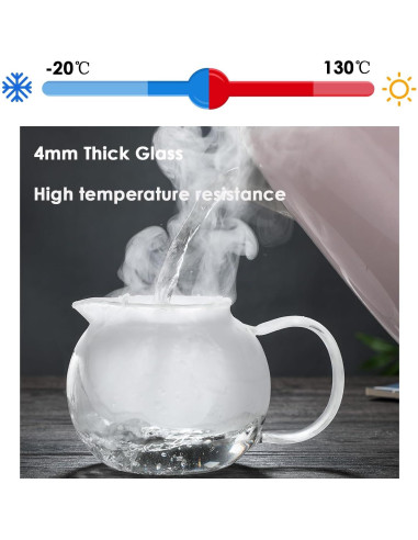 Tetera de vidrio TMOST 950ML con infusor y tapa