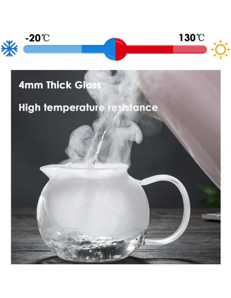 Tetera de vidrio TMOST 950ML con infusor y tapa