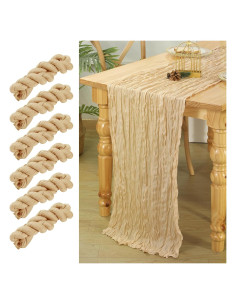 Cubre Mesa de Gasa Champagne GARENY 6 Pcs 89x305 cm