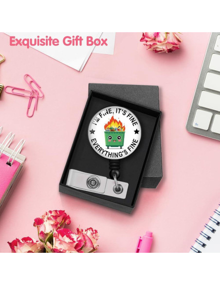 Carrete Retráctil de Insignia RZHV 8.4x3.2cm Clip Cocodrilo