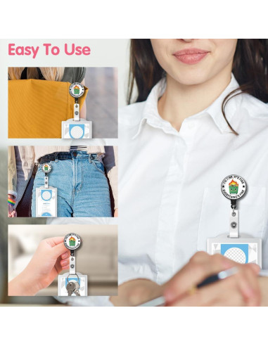 Carrete Retráctil de Insignia RZHV 8.4x3.2cm Clip Cocodrilo