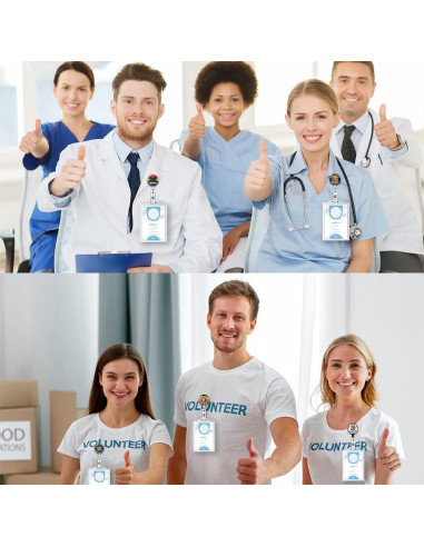 Carrete Retráctil de Insignia RZHV 8.4x3.2cm Clip Cocodrilo