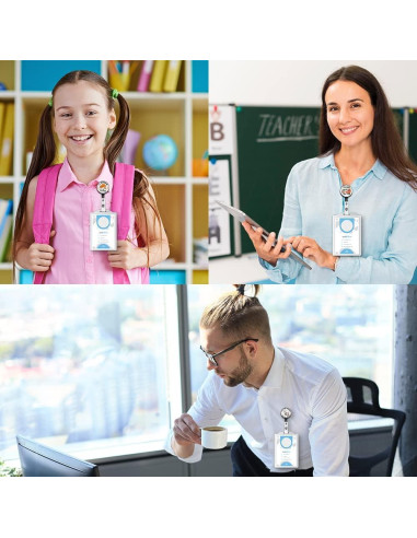 Carrete Retráctil de Insignia RZHV 8.4x3.2cm Clip Cocodrilo