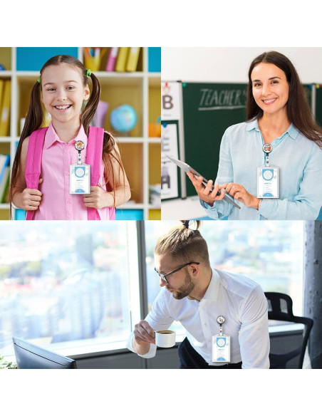 Carrete Retráctil de Insignia RZHV 8.4x3.2cm Clip Cocodrilo