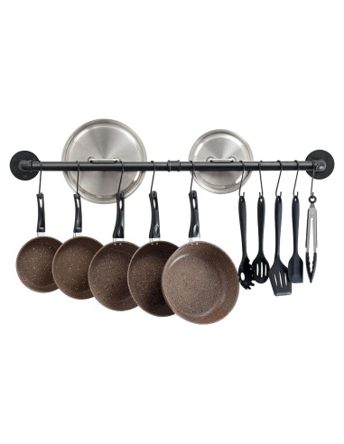 Soporte de Pared OROPY para Ollas 96.52 cm Negro Industrial