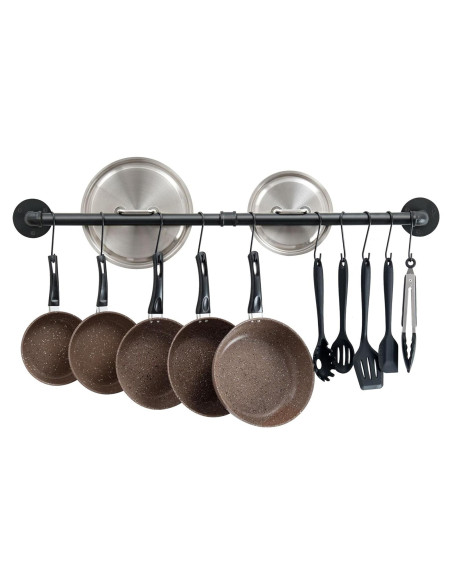 Soporte de Pared OROPY para Ollas 96.52 cm Negro Industrial
