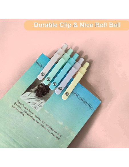 5 Bolígrafos de Gel Retráctiles Gexinsely Tinta Negra 0.7mm