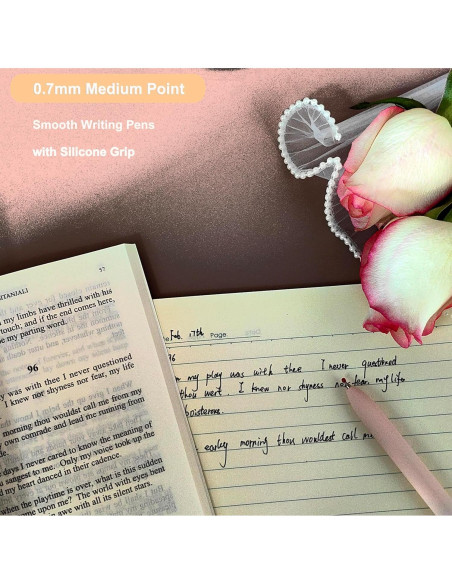 5 Bolígrafos de Gel Retráctiles Gexinsely Tinta Negra 0.7mm