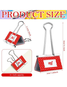 20 Clips de Carpeta Grandes Feifeiya 5.08 cm para Oficina 2