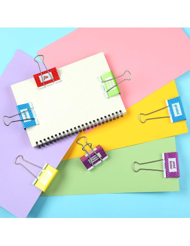 20 Clips de Carpeta Grandes Feifeiya 5.08 cm para Oficina