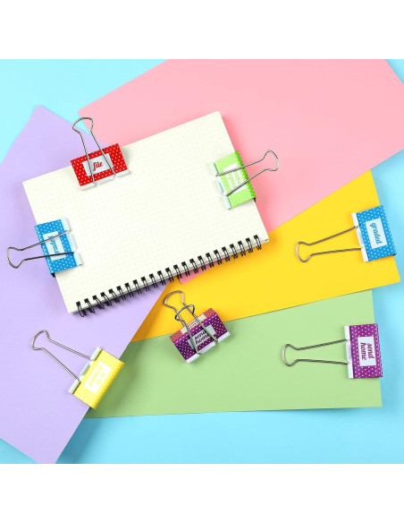 20 Clips de Carpeta Grandes Feifeiya 5.08 cm para Oficina