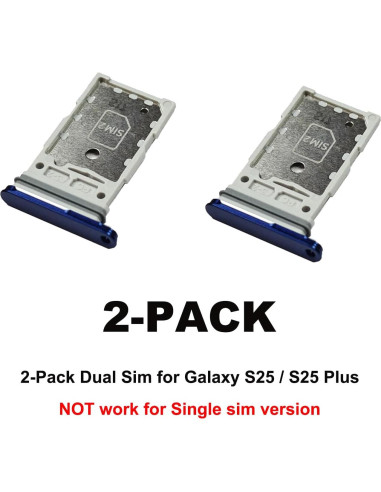 Bandeja Doble SIM para Galaxy S25/S25 Plus - 2 Pcs Azul Marino