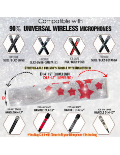 Cubierta de Micrófono Inalámbrico Decora Mic Estrella Roja 2