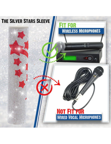 Cubierta de Micrófono Inalámbrico Decora Mic Estrella Roja