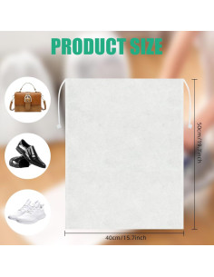 Paquete de 100 Bolsas de Polvo para Zapatos TXMLXY 50x40 cm 2