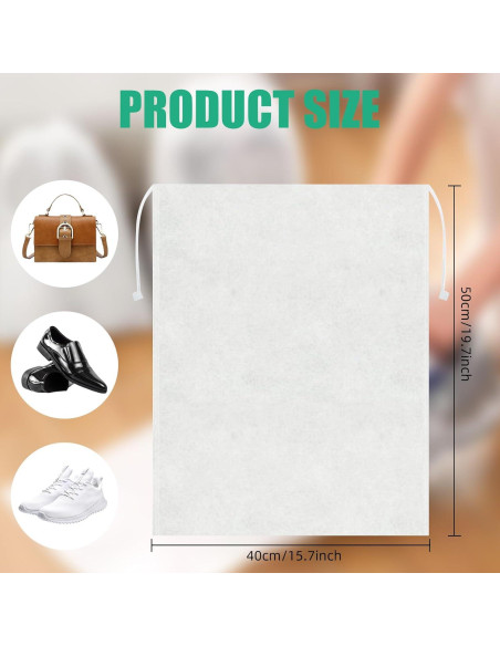 Paquete de 100 Bolsas de Polvo para Zapatos TXMLXY 50x40 cm