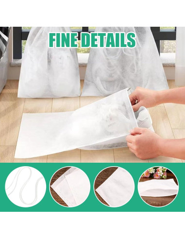 Paquete de 100 Bolsas de Polvo para Zapatos TXMLXY 50x40 cm