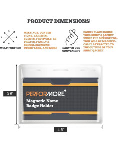 Kit de Sujetadores Magnéticos Performore 6 Piezas 11.43x8.89 cm 2